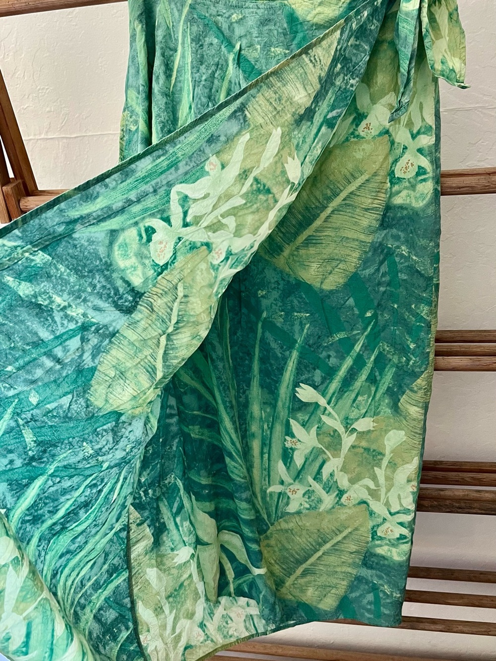 Vintage Jams World Tropical Botanical Wrap Skirt / Pareo - Picture 4 of 10